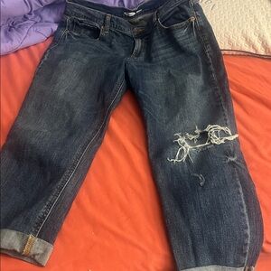 Old Navy Denim Boyfriend Jeans cuff ankle high